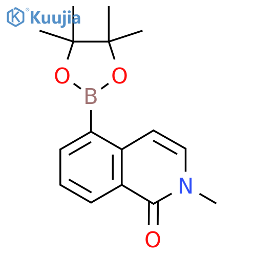 2-methyl-5-(tetramethyl-1,3,2-dioxaborolan-2-yl)-1,2-dihydroisoquinolin-1-one structure