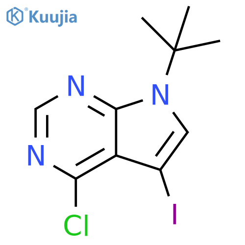 7-(tert-Butyl)-4-chloro-5-iodo-7H-pyrrolo[2,3-d]pyrimidine structure