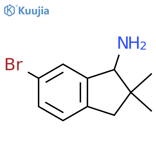 6-bromo-2,2-dimethyl-2,3-dihydro-1H-inden-1-amine structure