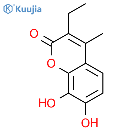 2H-1-Benzopyran-2-one, 3-ethyl-7,8-dihydroxy-4-methyl- structure