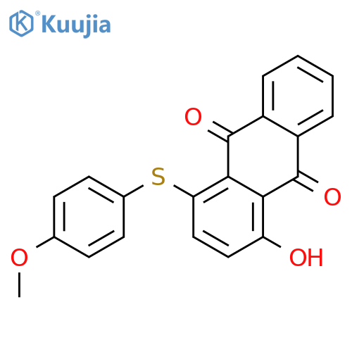 9,10-Anthracenedione,1-hydroxy-4-[(4-methoxyphenyl)thio]- structure