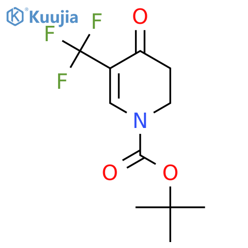 Tert-butyl 4-oxo-5-(trifluoromethyl)-2,3-dihydropyridine-1-carboxylate structure