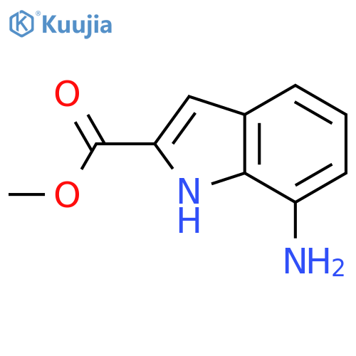 1H-Indole-2-carboxylicacid, 7-amino-, methyl ester structure
