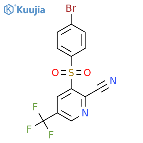 3-(4-Bromoophenyl)sulfanyl-5-(trifluoromethyl)-pyridine-2-carbonitrile structure