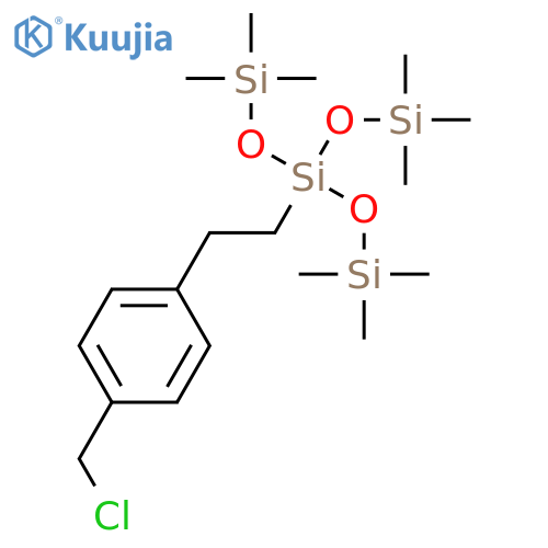 Chloromethylphenethyltris(trimethylsiloxy)silane,mixed M-,p- ,a-,b-isomers structure
