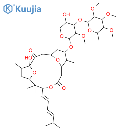 10,17,18-Trioxatricyclo[11.3.1.14,7]octadecane-3,11-dione, 15-[[3-O-(6-deoxy-2,3,4-tri-O-methyl-α-L-galactopyranosyl)-2-O-methyl-β-D-xylopyranosyl]oxy]-4-hydroxy-5,8,8,14-tetramethyl-9-[(1E,3E)-5-methyl-1,3-hexadien-1-yl]-, (1S,4R,5R,7R,9R,13S,14S,15S)- structure