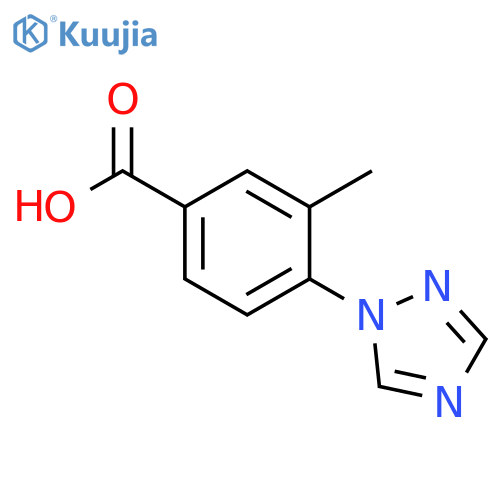 3-methyl-4-(1H-1,2,4-triazol-1-yl)benzoic acid structure