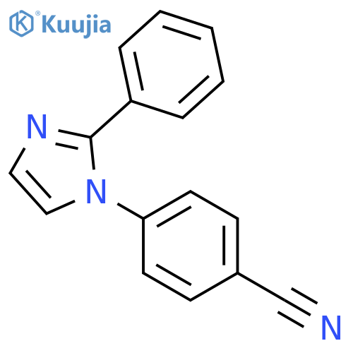 Benzonitrile, 4-(2-phenyl-1H-imidazol-1-yl)- structure