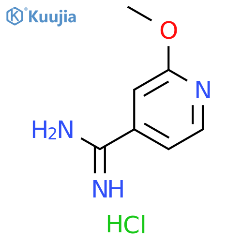 4-Pyridinecarboximidamide, 2-methoxy-, hydrochloride (1:1) structure