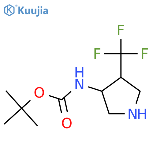 tert-butyl N-[trans-4-(trifluoromethyl)pyrrolidin-3-yl]carbamate structure