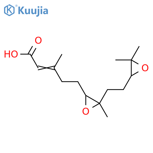 5-3-2-(3,3-Dimethyl-2-oxiranyl)ethyl-3-methyl-2-oxiranyl-3-methyl-2-pentenoic acid structure
