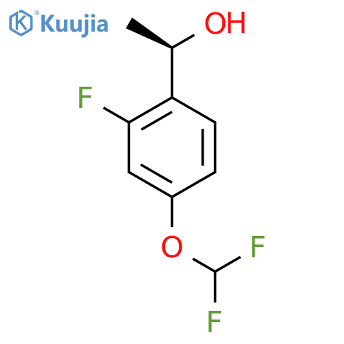 (1R)-1-4-(difluoromethoxy)-2-fluorophenylethan-1-ol structure