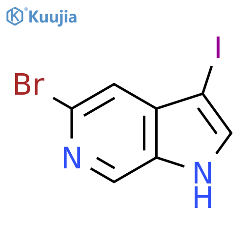 5-Bromo-3-iodo-1H-pyrrolo[2,3-c]pyridine structure