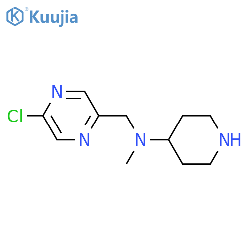 N-(5-chloropyrazin-2-yl)methyl-N-methylpiperidin-4-amine structure