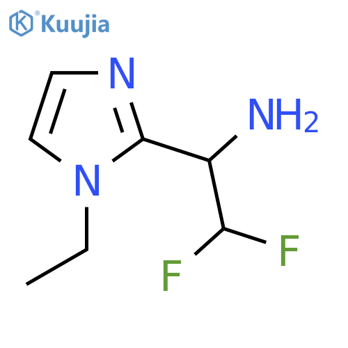 1-(1-ethyl-1H-imidazol-2-yl)-2,2-difluoroethan-1-amine structure