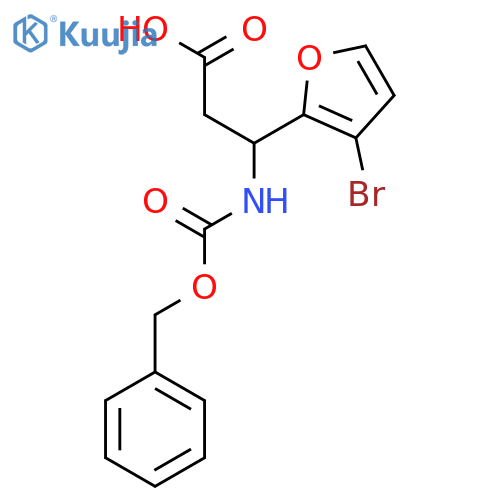 3-{(benzyloxy)carbonylamino}-3-(3-bromofuran-2-yl)propanoic acid structure