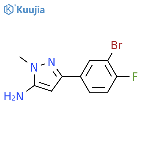 3-(3-bromo-4-fluorophenyl)-1-methyl-1H-pyrazol-5-amine structure