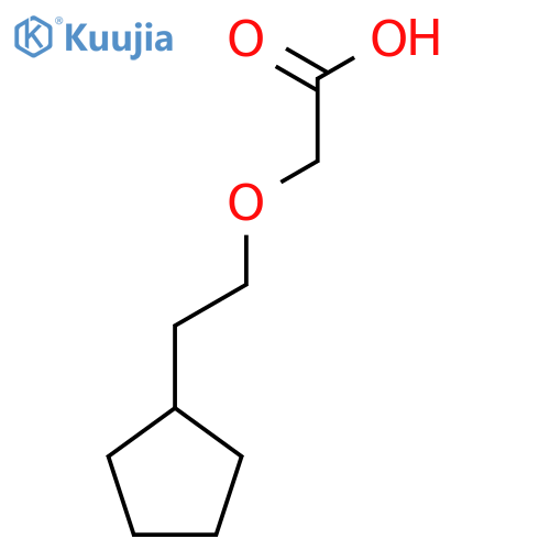 2-(2-cyclopentylethoxy)acetic acid structure