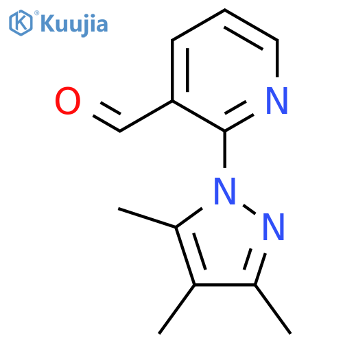 2-(trimethyl-1H-pyrazol-1-yl)pyridine-3-carbaldehyde structure