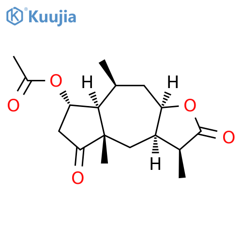 Azuleno[6,5-b]furan-2,5-dione, 7-(acetyloxy)decahydro-3,4a,8-trimethyl-, (3S,3aR,4aS,7S,7aS,8S,9aR)- structure
