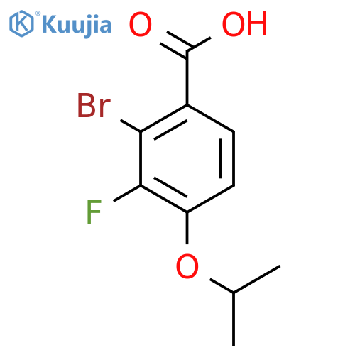 2-bromo-3-fluoro-4-(propan-2-yloxy)benzoic acid structure