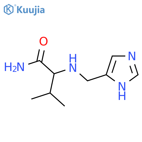 2-{[(1H-imidazol-5-yl)methyl]amino}-3-methylbutanamide structure