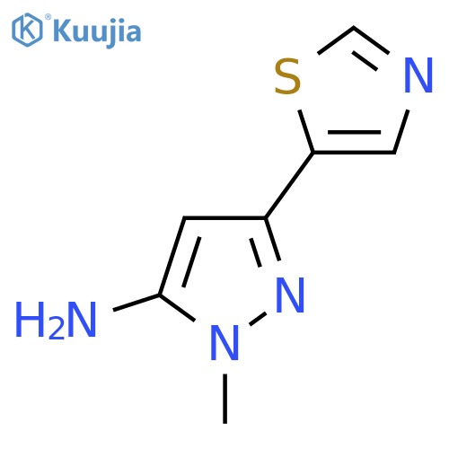 1-Methyl-3-(1,3-thiazol-5-yl)-1H-pyrazol-5-amine structure