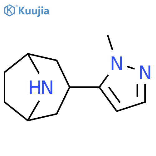 3-(1-methyl-1H-pyrazol-5-yl)-8-azabicyclo3.2.1octane structure
