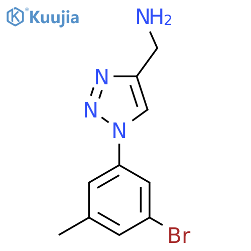 1-(3-bromo-5-methylphenyl)-1H-1,2,3-triazol-4-ylmethanamine structure