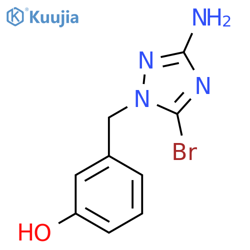 3-(3-amino-5-bromo-1H-1,2,4-triazol-1-yl)methylphenol structure