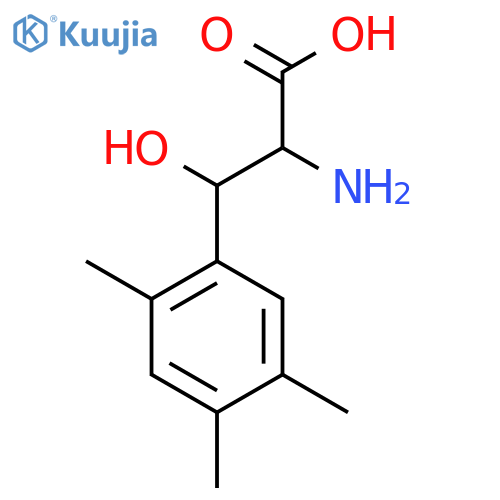 2-amino-3-hydroxy-3-(2,4,5-trimethylphenyl)propanoic acid structure