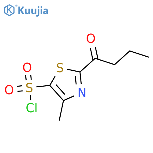 2-Butanoyl-4-methyl-1,3-thiazole-5-sulfonyl chloride structure