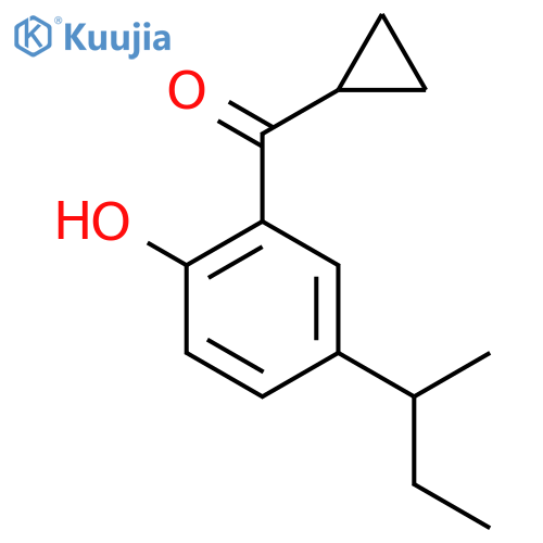 4-(butan-2-yl)-2-cyclopropanecarbonylphenol structure
