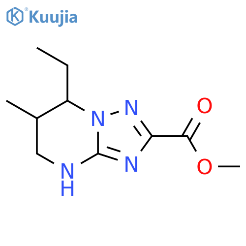 methyl 7-ethyl-6-methyl-4H,5H,6H,7H-1,2,4triazolo1,5-apyrimidine-2-carboxylate structure