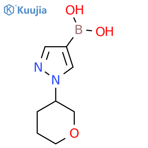 [1-(oxan-3-yl)-1H-pyrazol-4-yl]boronic acid structure