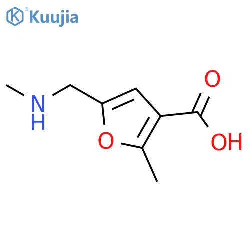 2-methyl-5-(methylamino)methylfuran-3-carboxylic acid structure