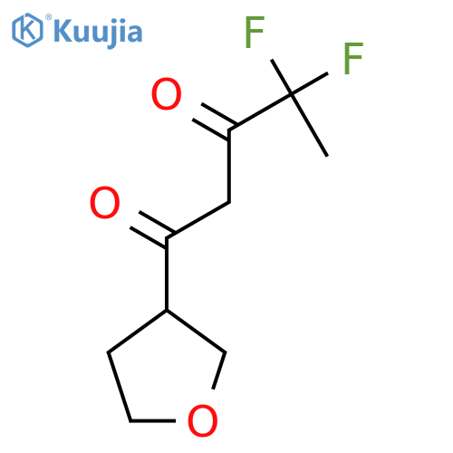 4,4-difluoro-1-(oxolan-3-yl)pentane-1,3-dione structure