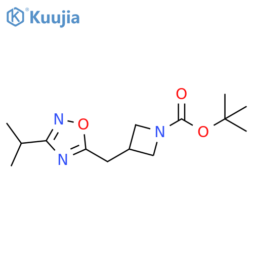 tert-butyl 3-{[3-(propan-2-yl)-1,2,4-oxadiazol-5-yl]methyl}azetidine-1-carboxylate structure