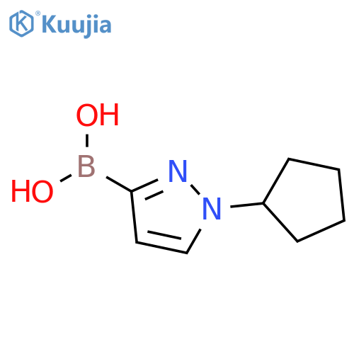 (1-cyclopentyl-1H-pyrazol-3-yl)boronic acid structure