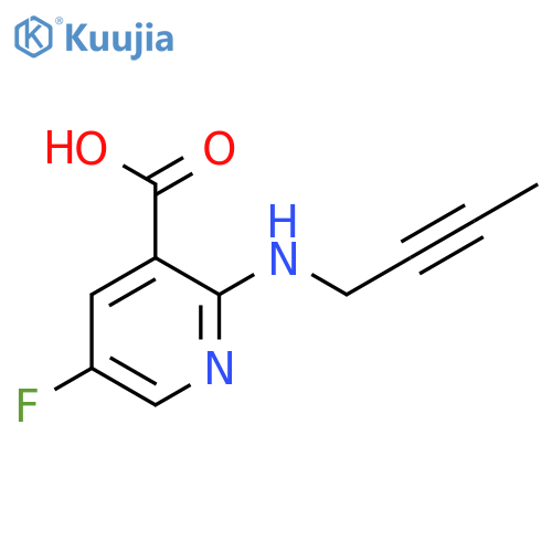 2-(but-2-yn-1-yl)amino-5-fluoropyridine-3-carboxylic acid structure