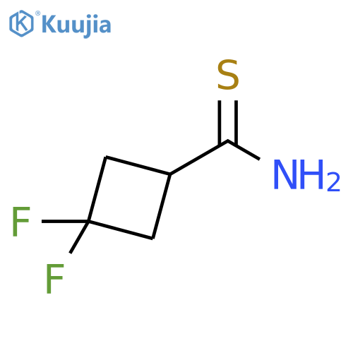 3,3-difluorocyclobutane-1-carbothioamide structure