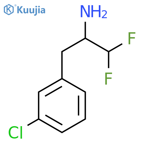 3-(3-chlorophenyl)-1,1-difluoropropan-2-amine structure