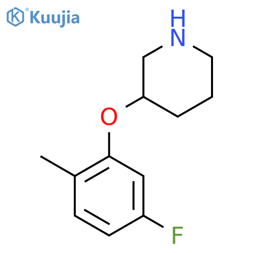 3-(5-fluoro-2-methylphenoxy)piperidine structure