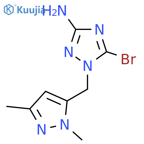 5-bromo-1-(1,3-dimethyl-1H-pyrazol-5-yl)methyl-1H-1,2,4-triazol-3-amine structure