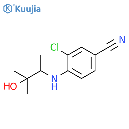 3-chloro-4-(3-hydroxy-3-methylbutan-2-yl)aminobenzonitrile structure