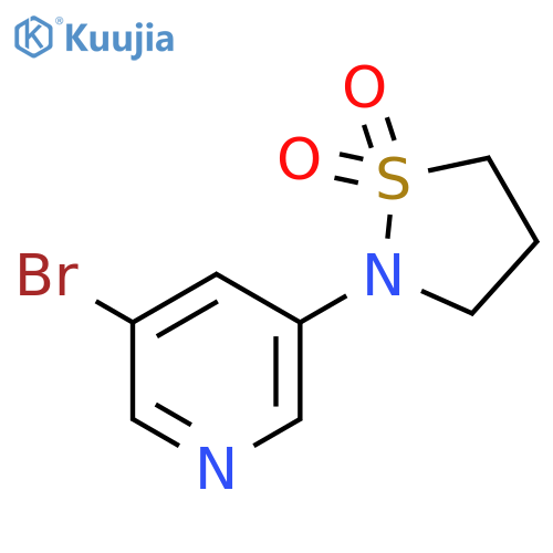 2-(5-Bromopyridin-3-yl)-1,2-thiazolidine 1,1-dioxide structure