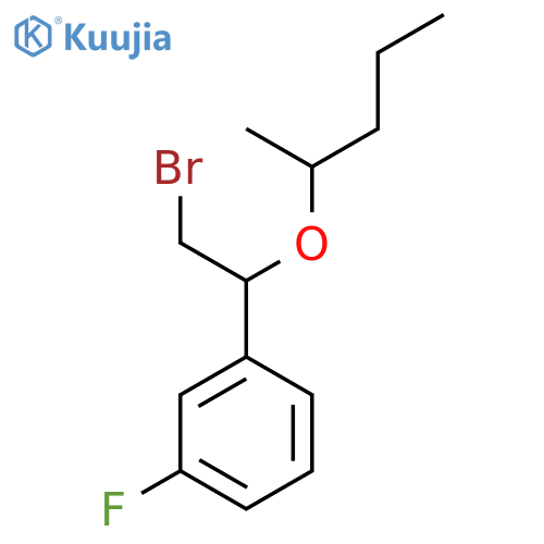 1-2-bromo-1-(pentan-2-yloxy)ethyl-3-fluorobenzene structure