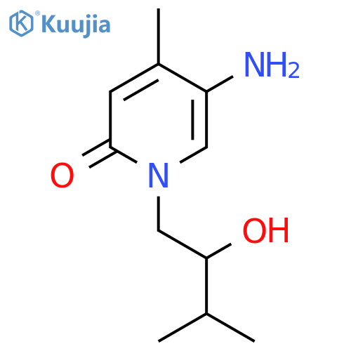 5-amino-1-(2-hydroxy-3-methylbutyl)-4-methyl-1,2-dihydropyridin-2-one structure