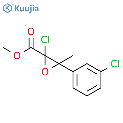 2-Oxiranecarboxylic acid, 2-chloro-3-(3-chlorophenyl)-3-methyl-, methyl ester structure