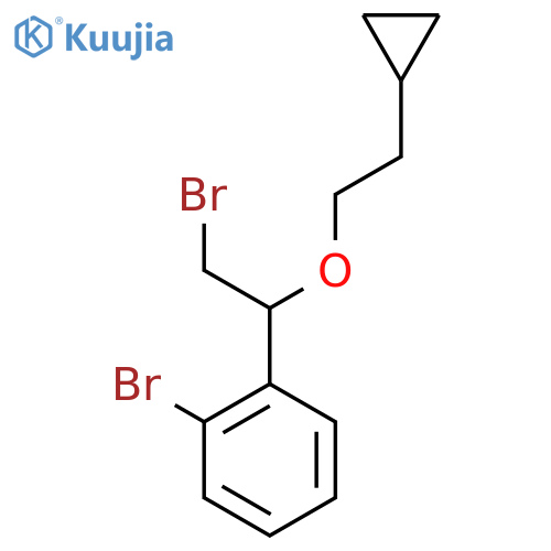 1-bromo-2-2-bromo-1-(2-cyclopropylethoxy)ethylbenzene structure